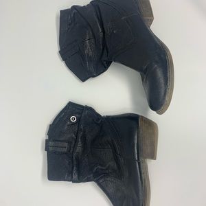 Steve Madden Black Leather Cowboy Boots